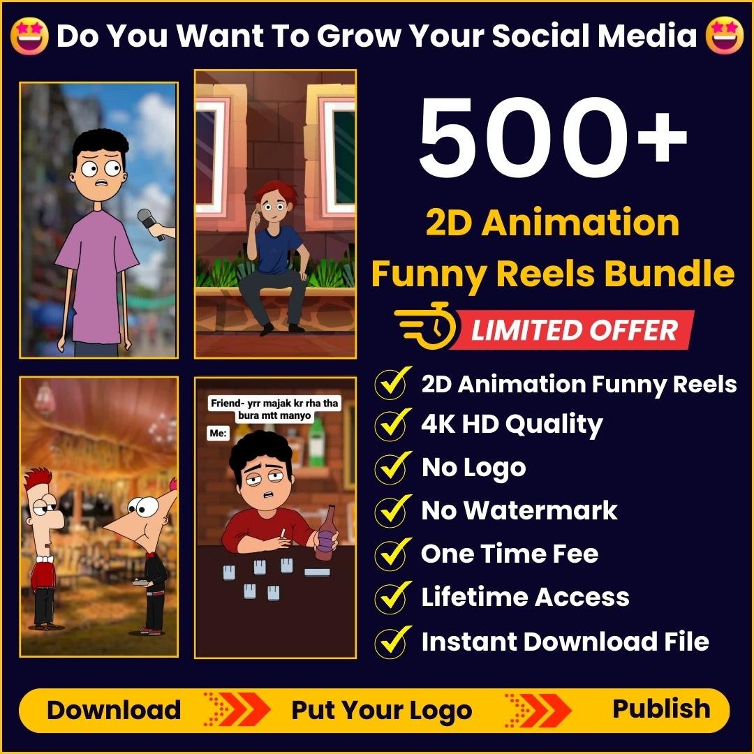 2D Animation Funny Reels Bundle In Hindi - Image 3