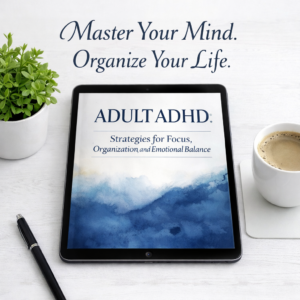 Adult ADHD Therapy Workbook – Strategies for Focus, Organization & Emotional Balance | Printable ADHD Planner & Worksheets