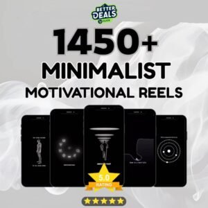 1450+ Motivational Reels Minimalist Video Content MRR PLR TikTok, Instagram, YouTube reels Digital Bundle